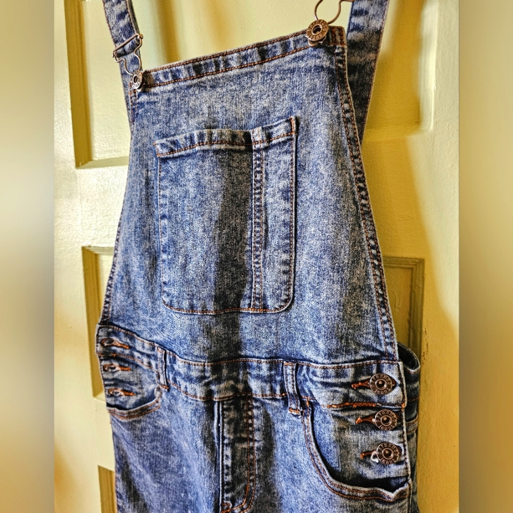 Parasuco acid wash overalls skinny fit blue vintage Y2K 90s - Picture 5 of 11